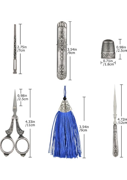Kutu Stili Olmadan Gümüş Vintage Veya Dikiş Aleti Seti Nakış Veya Iğne Kılıfı Işi Veya Dıy Kağıdı Için Kesim Craft Dikiş Aleti Aletleri (Yurt Dışından)