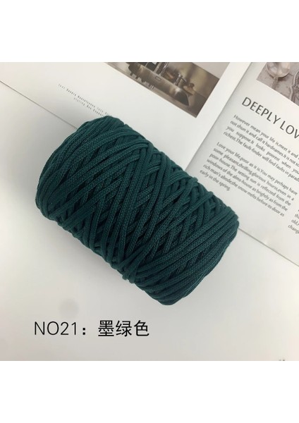 No.21 Tarzı 300G Hollow Örgü Tığ Iplikler Dıy Çanta Çanta Sepeti Için Tıknaz Trapillo Naylon Kordon Polyester Iplik Yuvarlak Halat Hattı Dokuma (Yurt Dışından)