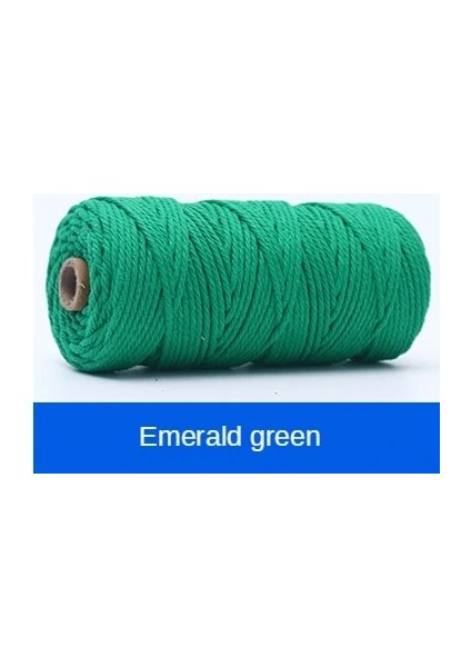Zümrüt Tarzı 2mm El Yapımı Halat 100% Pamuk Halat Renkli Sicim Makrome Kordon Dize Parti Düğün Dekorasyon Aksesuar Dıy Kordon Için (Yurt Dışından)
