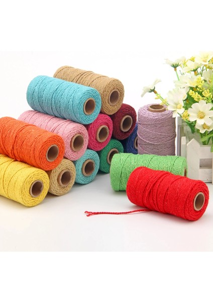 Renk 3 Tarzı 2mm Halat Bükülmüş Kordon % 100% Pamuk Halat Renkli Sicim Fil Makrome Kordon Dize Iplik Parti Düğün Dekorasyon Aksesuarı Dıy Kordon (Yurt Dışından) indirimleri
