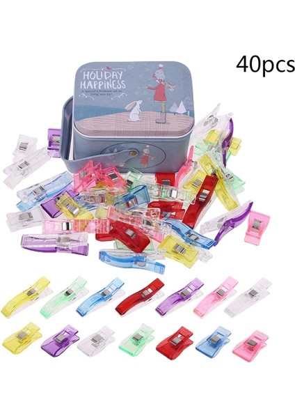 5 40 Adet Tarzı Et Patchwork Dikiş Kapitone Körleme Için Çok Amaçlı Uzun Kuyruk Klipsleri (Yurt Dışından)