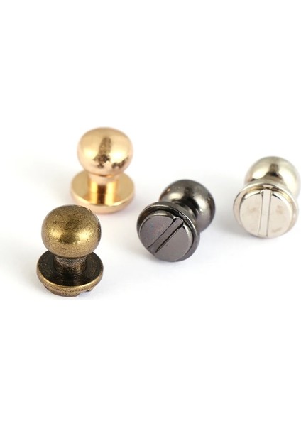 Altın 9X8MM Stili Sıcak Satış Yuvarlak Giysi Perçinler Keşiş Başlı Vidalar Pirinç Tırnak Bezi Düğme Çanta Ayakkabı Deri El Sanatları Dikiş Aksesuarları (Yurt Dışından) fırsatları
