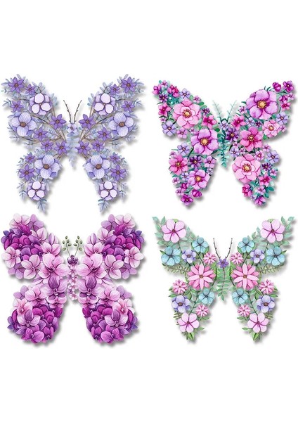 TY-466-4B Stili Kelebek ve Çiçekler Isı Transferli Baskı Ütü Çıkartmaları Giysiler Için Yamalar Kendin Yap Aplikler Yıkanabilir Ütüyle Transferler (Yurt Dışından) fiyatları