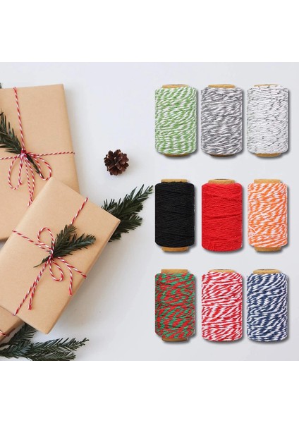 22 Kırmızıyeşilbeyaz Stil 100MROLL Pamuk Kordon Fırıncı Sicim Renkli Pamuk El Sanatları Sicim Makrome Kordon Dize Dıy Ev Tekstili Hediye Sarma Düğün Dekor (Yurt Dışından) fırsatları