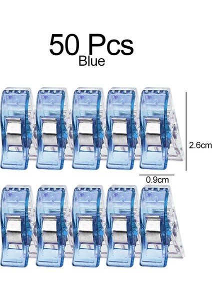 50 Adet Mavi Stil Pcs Dikiş Klipsleri Plastik Kelepçeler Kapitone Crafting Crocheting Örgü Güvenlik Klipsleri Çeşitli Renkler Bağlama Klipsleri Kağıt (Yurt Dışından)