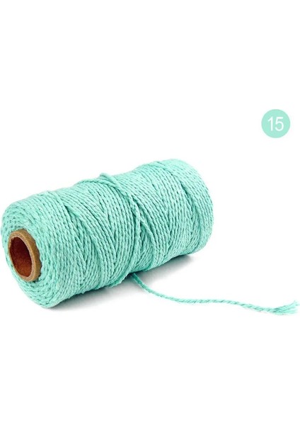 Resim Stili Olarak 100 Yard 100% Saf Pamuk Bükülmüş Kordon Halat El Sanatları Makrome Artisan Dize Fırıncı Sicim Çok Renkli Pamuk Keten Halat Ev Tekstili (Yurt Dışından)