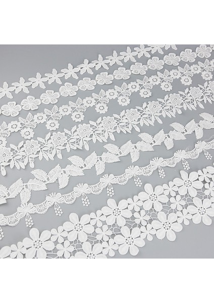 No.3 Tarzı (1 Yardslot) Beyaz El Yapımı Dantel Dantel Takı Patchwork Malzeme Dantel Kurdele Dıy Dikiş Konfeksiyon Aksesuarları (Yurt Dışından)