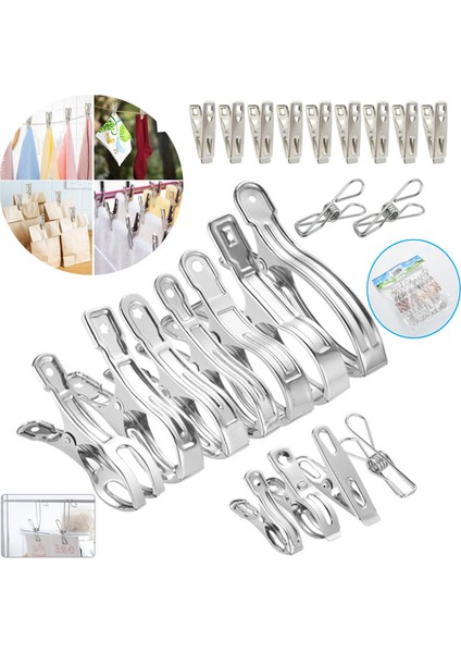 018 6 Adet Tarzı 3-Lothes Klipsler Paslanmaz Çelik Havuz Havlu Klipsleri Clotheegs Tutucular Giyim Yorgan Kelepçeleri Sızdırmazlık Klipsi Dikiş Klipsi (Yurt Dışından)