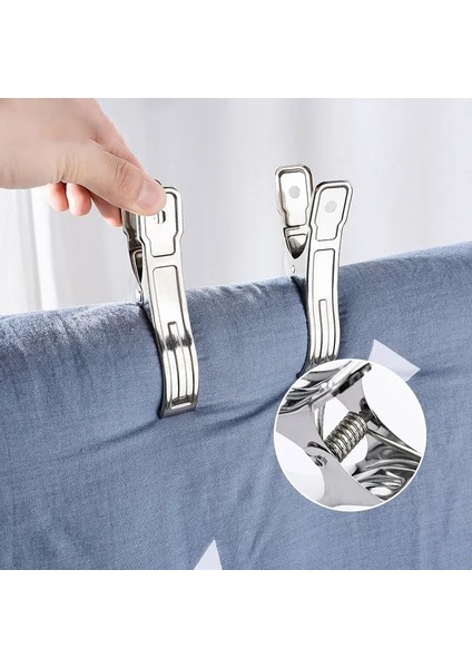 018 6 Adet Tarzı 3-Lothes Klipsler Paslanmaz Çelik Havuz Havlu Klipsleri Clotheegs Tutucular Giyim Yorgan Kelepçeleri Sızdırmazlık Klipsi Dikiş Klipsi (Yurt Dışından)
