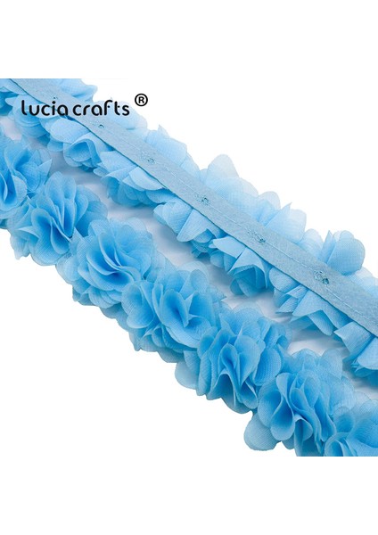 C8 Gök Mavisi 5cm 1y Stili Adet Çiçekler Dantel Kumaş Çiçek Dantel Trim Polyester Kurdele Dıy Craft Dikiş Konfeksiyon Elbise Dekor Aksesuarları 1ylot (Yurt Dışından)