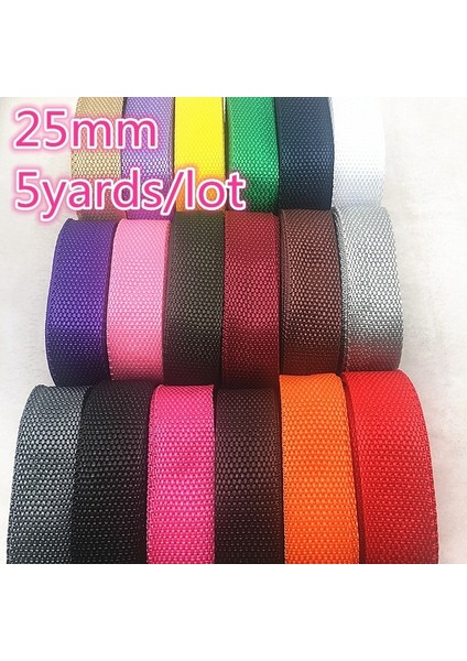 No.8 Stili 5 Yard Uzunluk 1 Inç (25MM) Genişlik Naylon Dokuma Çemberleme Elişi Renk U Seçim (Yurt Dışından) fiyatları
