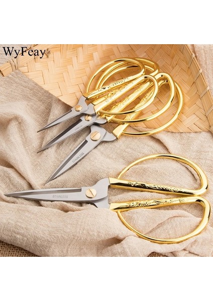 6.5 Inç 17X8.8CM Stili Paslanmaz Çelik Altın Dikiş Veya Kısa Kesici Dayanıklı Yüksek Çelik Vintage Terzi Veya Kumaş El Sanatları Ev Dıy Aracı Için (Yurt Dışından) fiyatları