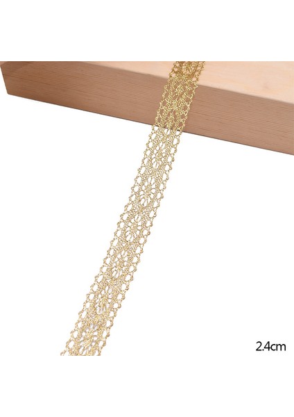 21-Genişlik 2.4cm Tarzı 5 Yard Metre Beyaz Pamuk Işlemeli Dantel Trim Şeritler Kumaş Dıy El Yapımı Zanaat Elbise Dikiş Aksesuarları Malzemeleri (Yurt Dışından)