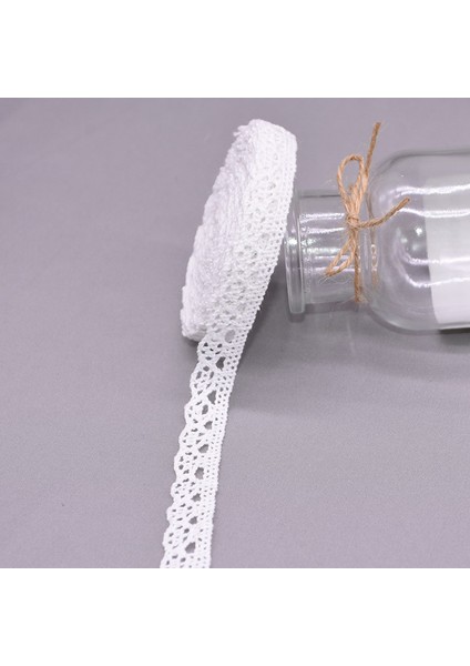 21-Genişlik 2.4cm Tarzı 5 Yard Metre Beyaz Pamuk Işlemeli Dantel Trim Şeritler Kumaş Dıy El Yapımı Zanaat Elbise Dikiş Aksesuarları Malzemeleri (Yurt Dışından) indirimleri