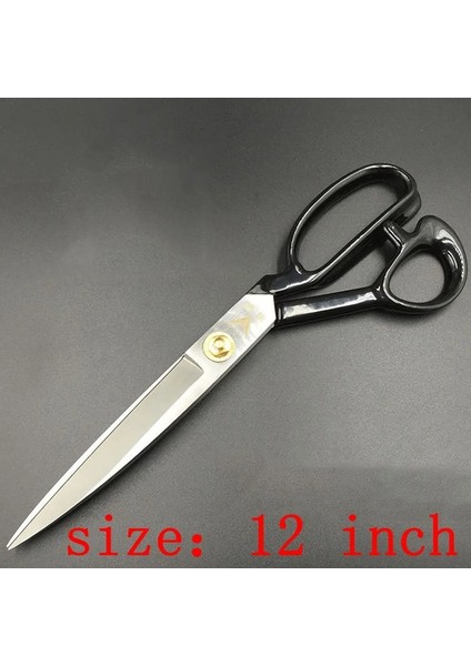 Beyaz 12 Inç 30CM Stili Profesyonel Kumaş Nakış Veya Dikiş Kesme Terziler Kesici Makası Keskin Bıçak El Yapımı Veya Siyah (Yurt Dışından)