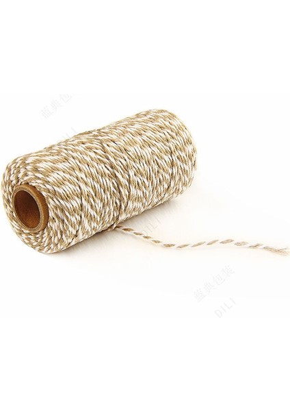 Renk 13 Tarzı 100 Metersroll 2mm Pamuklu Fırıncı Sicim Halat Kordon Noel Düğün Dekorasyon Hediye Paketleme Rustik Ülke El Sanatları (Yurt Dışından)