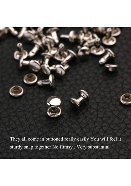 Gümüş 7MMX6MM Stili Tlkkue Deri Metal Çıtçıt Düğmeleri Plastik Kutu Eşleşen Plastik Parmak Karyolası 2 Renk Deri El Sanatları Aksesuarları Metal Çiviler Seti (Yurt Dışından) fırsatları