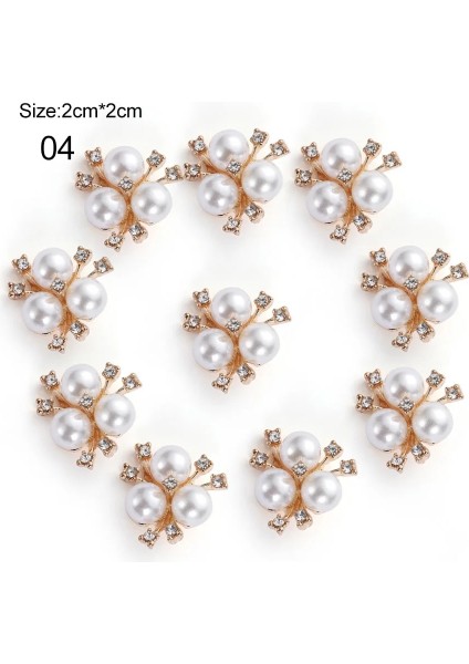 No.4 Tarzı Dıy El Sanatları Çiçek Rhinestones Düğmeler Inci Düğme Düğün Dekorasyon Diy Alaşım Kristal Yay Aksesuarları Dikiş Düğmesi (Yurt Dışından)
