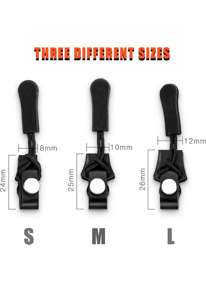 6 Adet Tarzı Et Anında Fermuar Evrensel Anında Düzeltme Fermuar Tamir Takımı Ayarlanabilir Yedek Zip Kaydırıcı Dişleri Fit 3 Farklı Boyut (Yurt Dışından)