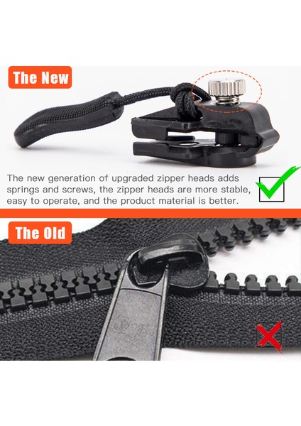 6 Adet Tarzı Et Anında Fermuar Evrensel Anında Düzeltme Fermuar Tamir Takımı Ayarlanabilir Yedek Zip Kaydırıcı Dişleri Fit 3 Farklı Boyut (Yurt Dışından) indirimleri