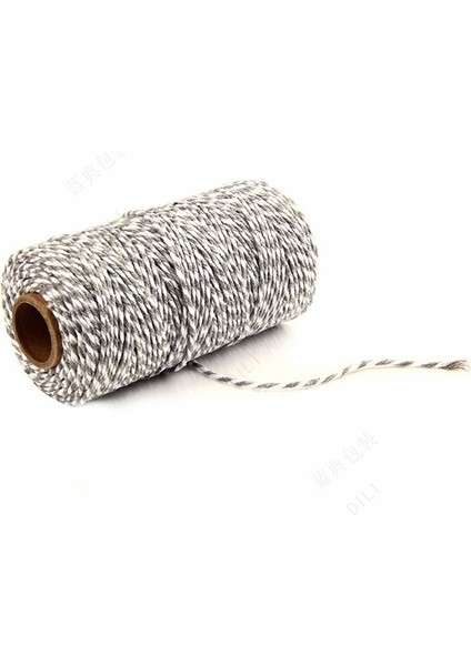 Renk 11 Tarzı 100 Metersroll 2mm Pamuklu Fırıncı Sicim Halat Kordon Noel Düğün Dekorasyon Hediye Paketleme Rustik Ülke El Sanatları (Yurt Dışından)