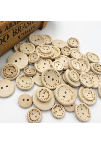 25 mm Renk 1 Stil Delikler Giyim Için Ahşap Düğmeler El Yapımı Mektup Aşk Scrapbooking Gelinlik Düğmeleri WB543 (Yurt Dışından) fiyatları