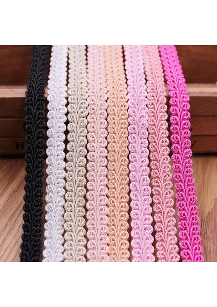 Gümüş Tarzı 12MM 8 Yard 12MM Eğri Pamuk Dantel Trim Kırkayak Örgülü Şerit Kumaş El Yapımı Dıy Elbise Dikiş Dantel Trim Malzemeleri Zanaat Aksesuarları (Yurt Dışından)