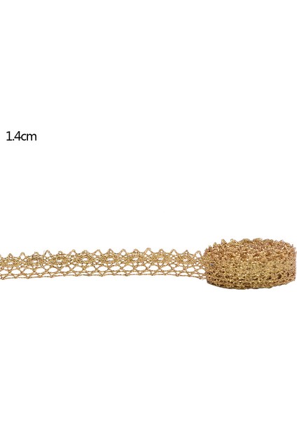 B05 Stili 5 Yard Yard Goldsilver Dantel Trim Şerit Rulo Glitter Tığ Işi Kurdela Dokuma Dekor Dıy Craft Hediye Paketleme Dikiş Malzemeleri (Yurt Dışından)