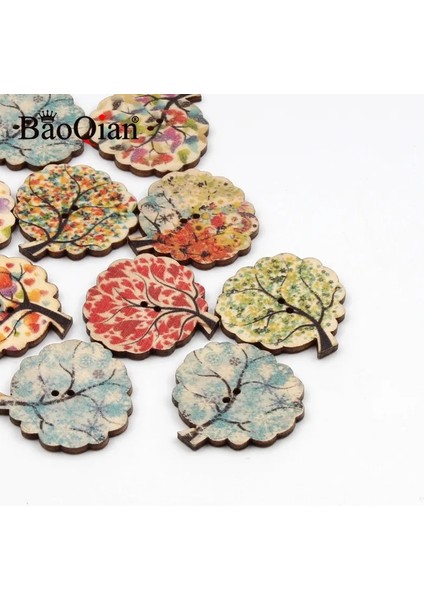 30X30MM Stili Karışık Retro Serisi Ahşap Düğmeler Giyim Işi Dikiş Karalama Defteri El Sanatları Aksesuarları Oya Botones Dekor (Yurt Dışından)