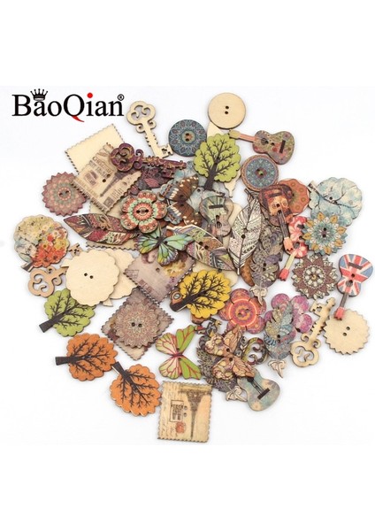 30X30MM Stili Karışık Retro Serisi Ahşap Düğmeler Giyim Işi Dikiş Karalama Defteri El Sanatları Aksesuarları Oya Botones Dekor (Yurt Dışından) fiyatları