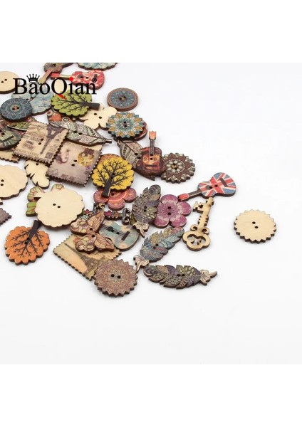30X30MM Stili Karışık Retro Serisi Ahşap Düğmeler Giyim Işi Dikiş Karalama Defteri El Sanatları Aksesuarları Oya Botones Dekor (Yurt Dışından) modelleri