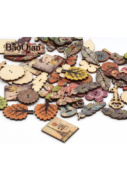 30X30MM Stili Karışık Retro Serisi Ahşap Düğmeler Giyim Işi Dikiş Karalama Defteri El Sanatları Aksesuarları Oya Botones Dekor (Yurt Dışından) fırsatları