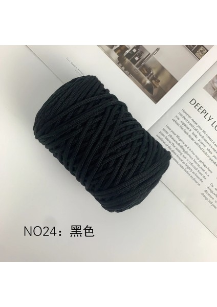 No.24 Tarzı 300G Hollow Örgü Tığ Iplikler Dıy Çanta Çanta Sepeti Için Tıknaz Trapillo Naylon Kordon Polyester Iplik Yuvarlak Halat Hattı Dokuma (Yurt Dışından)