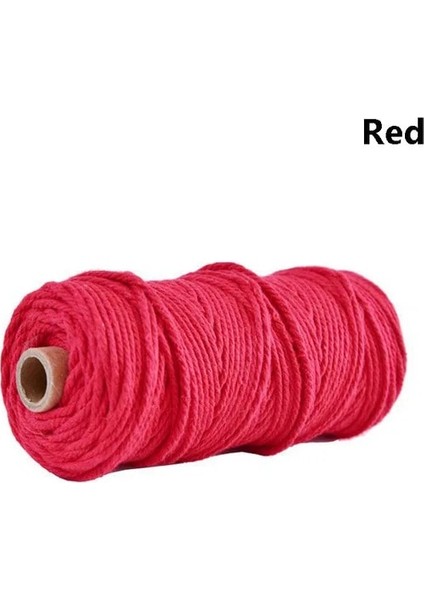 Kırmızı Stil % Pamuk Kordon Renkli Kordon Ip Bej Bükümlü Craft Makrome Ip Kendin Yap Ev Tekstili Dekoratif Tedarik Op (Yurt Dışından)