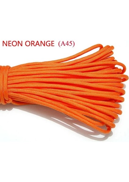 Neon Turuncu Tarzı Aracord Paraşüt Kordon Ipi Mil Spec Tip Iıı 7 Strand Çekirdek 100 Ft Tırmanma Kamp Tokası Bilezik Için 27 Renk (Yurt Dışından)