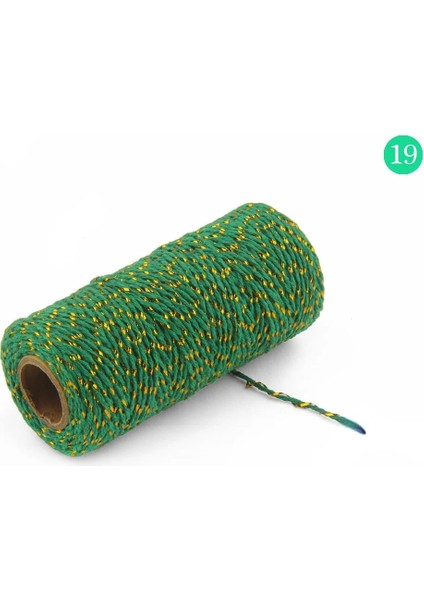 Yeşil Altın Tarzı 100 M * 2 mm Çift Renkli Pamuk Fırıncılar Sicim Dize Pamuk Kordonlar Halat El Yapımı Noel Hediyesi Için Ambalaj Craft Dıy Hediye Paketi (Yurt Dışından)