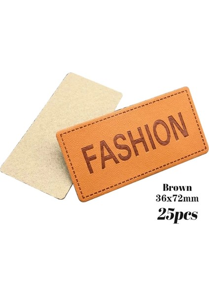 36X72MM 25 Adet Stil 2.0x4.2cm El Yapımı Deri Etiketler Giyim Için Moda Logolu Moda Metin Deri Etiketler Hediye Için El Yapımı Etiket Moda Için (Yurt Dışından)