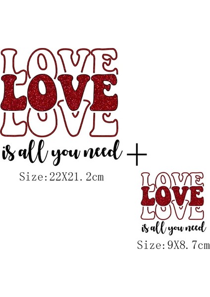 A524L ve S Stili Aşk Kalp Yamalar Moda Kız Demir On Transfer Giyim Dıy Kadın T-Shirt Leopar Yama Termal Etiket Çocuk Giysileri Üzerinde (Yurt Dışından)
