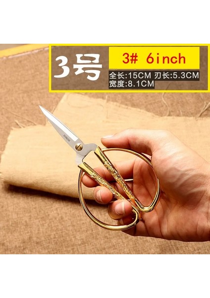 6 Inç 15X8CM Stili Paslanmaz Çelik Dikiş Altın Ors Kısa Kesici Dayanıklı Vintage Nakış Terzi Ors Kumaş Kesici El Sanatları Aracı Dikiş Için (Yurt Dışından)