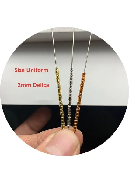 DD1203 Şampanya Stili 2mm 600 Adet Yüksek Li 2mm Delica Gümüş Kaplı Cam Tohum Boncuk Üniforma Yuvarlak Spacer Cam Boncuk Dıy Bilezik Kolye Için (Yurt Dışından)