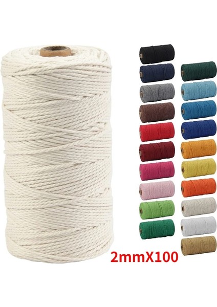 Karamel Renk Stili 2mm El Yapımı Halat 100% Pamuk Halat Renkli Sicim Makrome Kordon Dize Parti Düğün Dekorasyon Aksesuar Dıy Kordon Için (Yurt Dışından) fiyatları