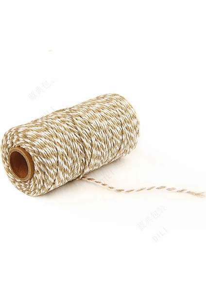 Renk 05 Stili 100 Metersroll 2mm Pamuklu Fırıncı Sicim Halat Kordon Noel Düğün Dekorasyon Hediye Paketleme Rustik Ülke El Sanatları (Yurt Dışından) fiyatları