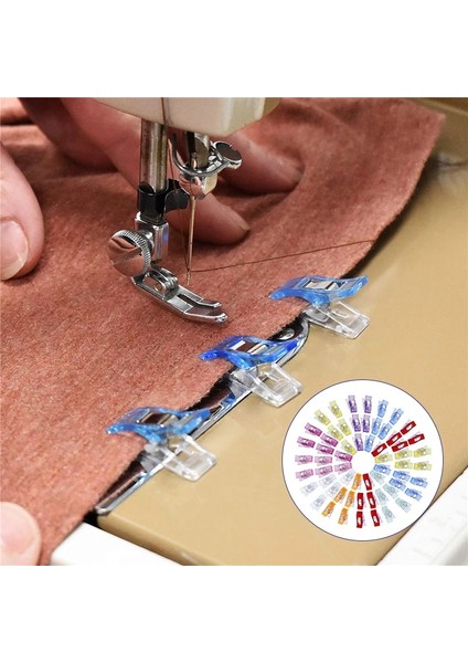 Pembe 20 Adet Tarzı Iş Ayak Kılıfı Çok Renkli Plastik Klipsler Kumaş Kelepçeler Patchwork Kıvırma Dikiş Araçları Dikiş Aksesuarları Clothelamp (Yurt Dışından)
