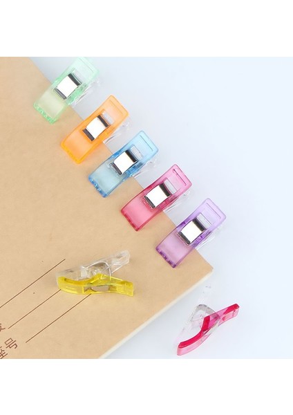 Pembe 20 Adet Tarzı Iş Ayak Kılıfı Çok Renkli Plastik Klipsler Kumaş Kelepçeler Patchwork Kıvırma Dikiş Araçları Dikiş Aksesuarları Clothelamp (Yurt Dışından)