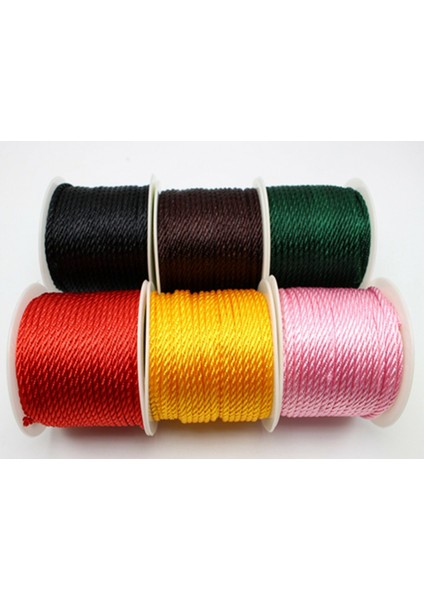 Beyaz Stil 32.8 Ts 2mm Naylon Dize Çin Saten Ipek Örgülü Kordon Aşk Bağlama Halatı (Yurt Dışından)