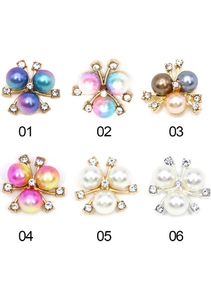 No.4 Tarzı Zanaat Düz Geri Taşlar Dekoratif Düğmeler Alaşım Diamante Kristal Yay Takı Aksesuarları Için Çiçek Inci Rhinestone Düğmeler (Yurt Dışından) modelleri