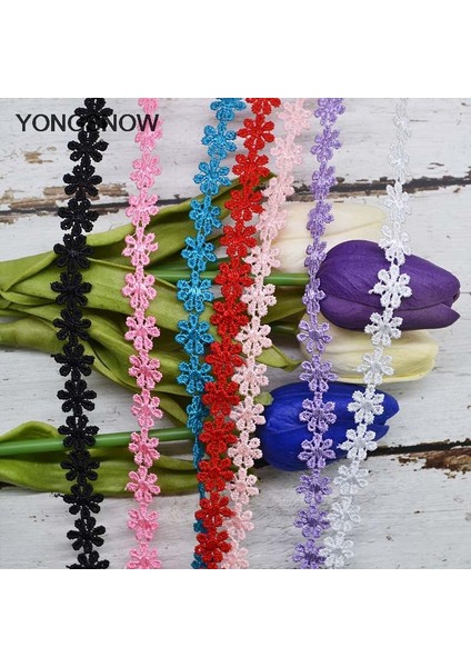 C03 Stili 5 Yard Yards Çiçek Nakış Dantel Kumaş Trim Şeritler Dıy Dikiş El Yapımı Malzemeler Afrika Dantel Süslemeler Şerit Düğün Dekor (Yurt Dışından)