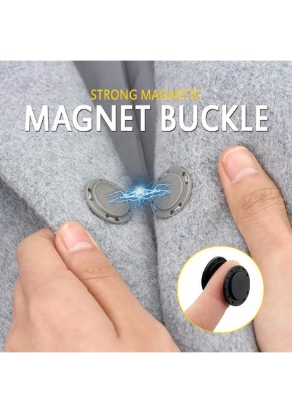 BEJ-5PCS-21MM Tarzı 5 Takım Yüksek Dereceli Görünmez Plastik Mıknatıs Düğme Toka Giyim Dekorasyon Işi Dikiş Seti Giyim El Sanatları Yaka Çiceği Couture (Yurt Dışından) modelleri