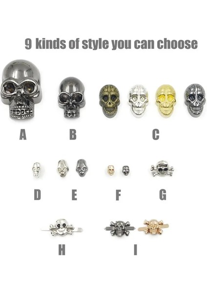 Ben Altın 10 Adet Tarzı Kafatası Çapraz Kemik Perçinler Başak Çiviler Noktalar Nailhead Punk Rock Dıy Deri El Sanatları Giyim Çanta Ayakkabı Giyim Parçaları Aksesuarları (Yurt Dışından) modelleri