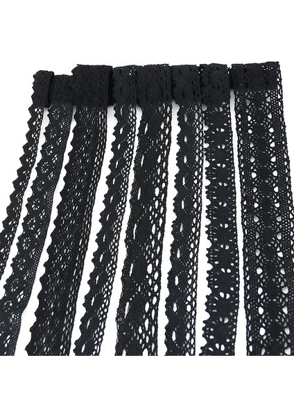 No.12 Tarzı (5 Metreroll) Siyah Dantel Kumaş Pamuk Işlemeli Trim Dıy Dikiş El Yapımı El Sanatları Şerit Malzemeleri (Yurt Dışından) modelleri